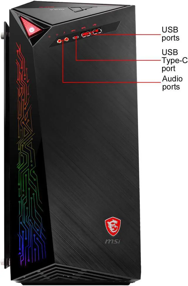 Alt view image 2 of 7 - MSI Gaming Desktop Infinite X 9SD-261CA Intel Core i7 9th Gen 9700K (3.60 GHz) 16 GB DDR4 2 TB HDD 256 GB SSD NVIDIA GeForce RTX 2070 Windows 10 Home 64-bit