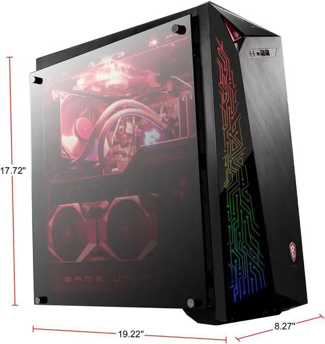 Alt view image 2 of 6 - MSI Gaming Desktop Infinite X Plus 9SF-270US Intel Core i9-9900K 32GB DDR4 2TB HDD 512GB SSD GeForce RTX 2080 Ti Windows 10 Pro 64-bit