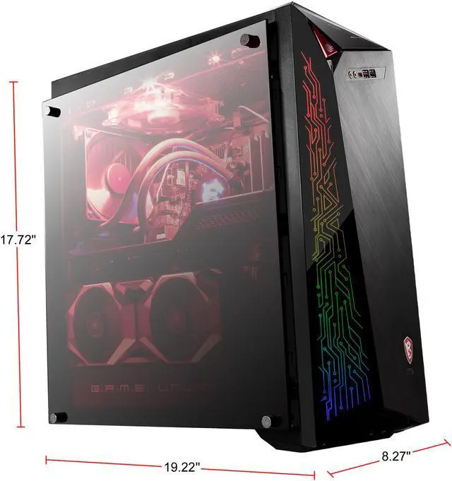 Alt view image 2 of 6 - MSI Gaming Desktop Infinite X Plus 9SF-271US Intel Core i7-9700K 16GB DDR4 2TB HDD 256GB SSD GeForce RTX 2080 Ti Windows 10 Pro 64-bit