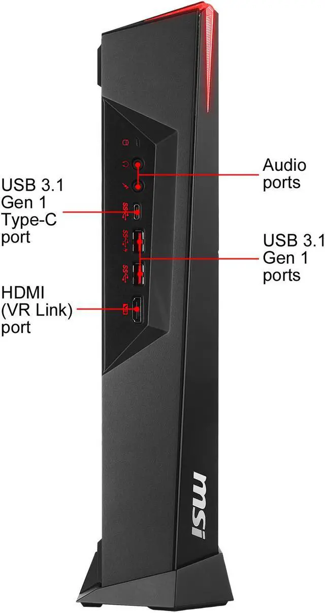 Alt view image 17 of 20 - MSI Gaming Desktop Trident 3 7RA-261 Intel Core i5-7400 8GB DDR4 1TB HDD GeForce GTX 1050 Windows 10 Home 64-bit