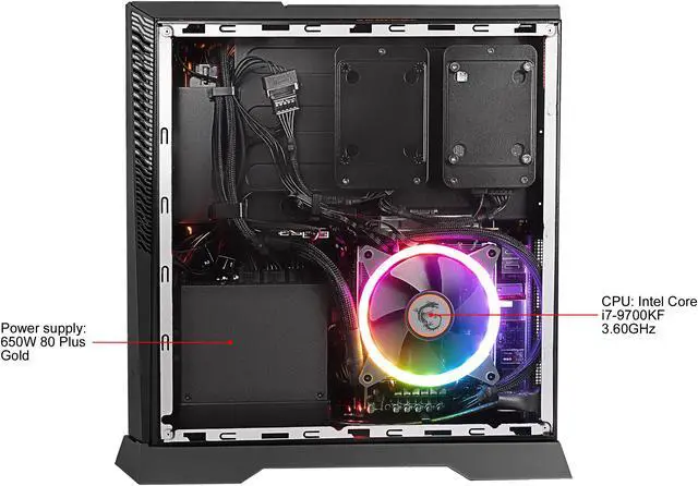 Alt view image 12 of 13 - MSI Gaming Desktop Trident X Plus 9SD-462US Intel Core i7-9700KF 16GB DDR4 2TB HDD 512GB SSD GeForce RTX 2070 SUPER Windows 10 Pro 64-bit