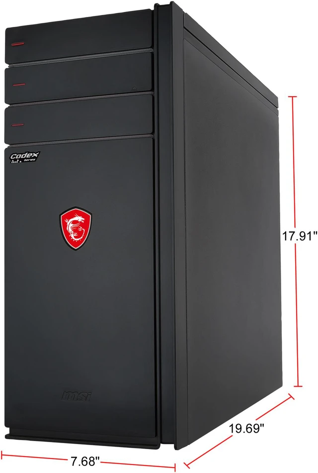 Alt view image 6 of 12 - MSI Gaming Desktop Codex XE Plus 9SD-279US Intel Core i7-9700K 16GB DDR4 2TB HDD 512GB SSD GeForce RTX 2070 Windows 10 Home 64-bit