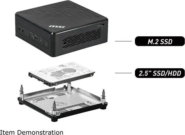 Alt view image 13 of 16 - MSI Cubi 5 10M-025US Mini PC - Intel Core i5-10210U, 8 GB DDR4, 512 GB SSD, Intel UHD Graphics, Windows 10 Home