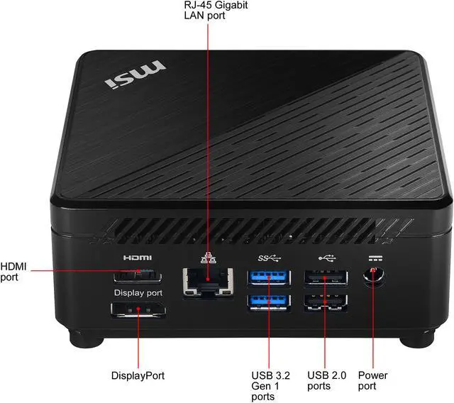 Alt view image 5 of 16 - MSI Cubi 5 10M-025US Mini PC - Intel Core i5-10210U, 8 GB DDR4, 512 GB SSD, Intel UHD Graphics, Windows 10 Home