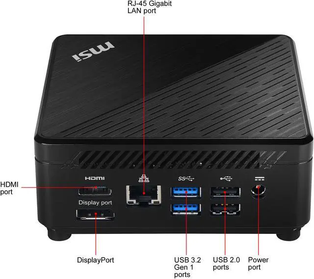 Alt view image 5 of 13 - MSI Cubi 5 10M-027US Mini PC - Intel Core i3-10110U, 8 GB DDR4, 256 GB SSD, Intel UHD Graphics, Windows 10 Home
