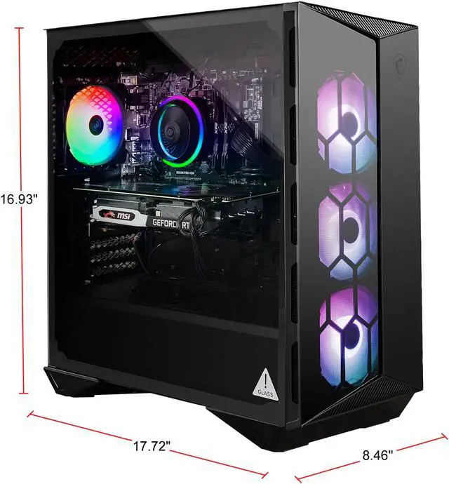 Alt view image 4 of 5 - MSI Gaming Desktop Aegis R 10SC-017US Intel Core i7-10700F 16GB DDR4 1TB HDD 512GB SSD GeForce RTX 2060 SUPER Windows 10 Home 64-bit