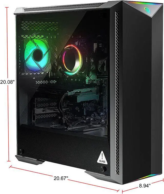 Alt view image 2 of 8 - MSI Aegis RS 9SE-025US - Intel Core i7-9700F - 16 GB DDR4 - 1 TB SSD - GeForce RTX 2080 - Windows 10 Home - Gaming Desktop