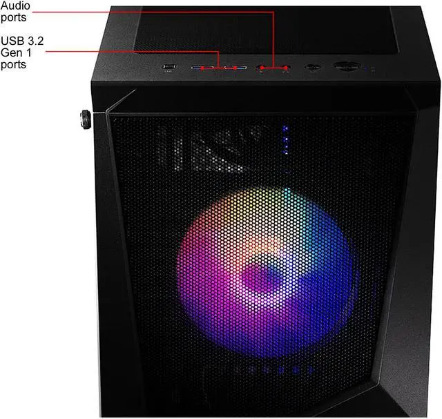 Alt view image 4 of 6 - MSI CODEX R 10SI-007US - Intel Core i5-10400F - 8 GB DDR4 - 1 TB HDD + 512 GB SSD - GeForce GTX 1660 SUPER - Windows 10 Home - Gaming Desktop