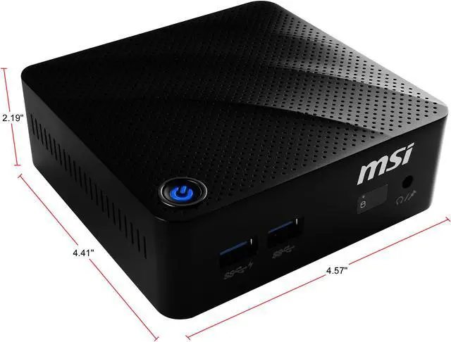 Alt view image 4 of 13 - MSI Desktop Computer Cubi N 8GL-094US Intel Celeron N4000 4GB DDR4 64GB SSD Intel UHD Graphics 600 Windows 10 Pro 64-bit