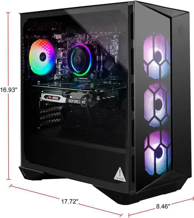 Alt view image 2 of 6 - MSI Gaming Desktop Aegis R 10TG-069US Intel Core i7-10700 16GB DDR4 1TB SSD GeForce RTX 3060 Ti Windows 10 Home 64-bit