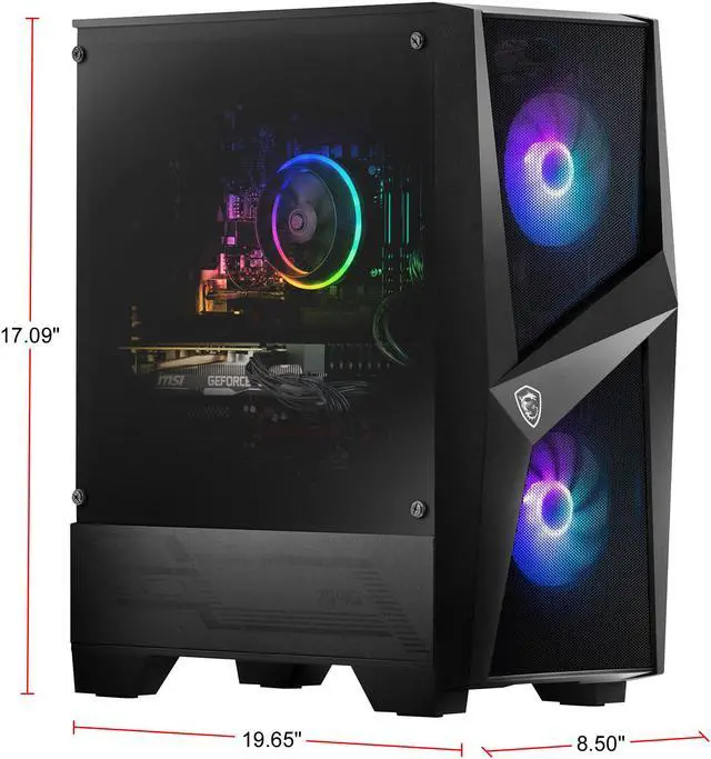 Alt view image 2 of 7 - MSI Gaming Desktop Codex R 9CQ-023US Intel Core i5-9400 16GB DDR4 1TB HDD 240GB SSD AMD Radeon RX 5600 XT Windows 10 Home 64-bit