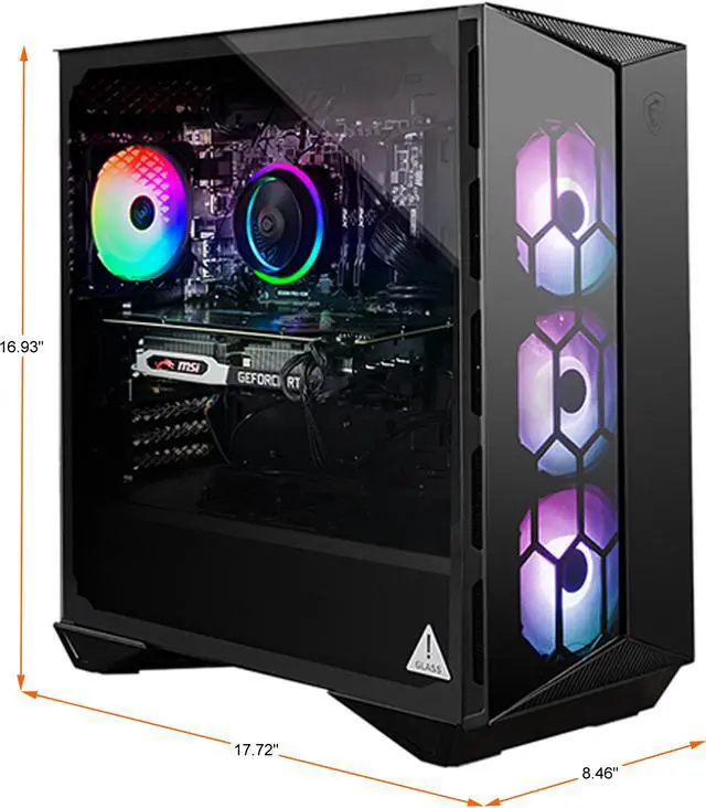 Alt view image 2 of 5 - MSI Aegis R 10TC-087US - Intel Core i7-10700F - 16 GB DDR4 - 1 TB SSD - GeForce RTX 3060 - Windows 10 Home - Gaming Desktop