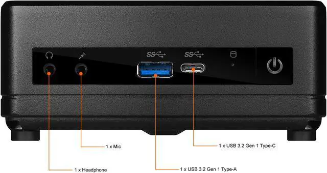 Alt view image 7 of 13 - MSI Cubi 5 - Intel Core i5-10210U - 8 GB DDR4 - 256 GB SSD - Intel UHD Graphics - Windows 10 Home - Desktop PC (Cubi 5 10M-208US)