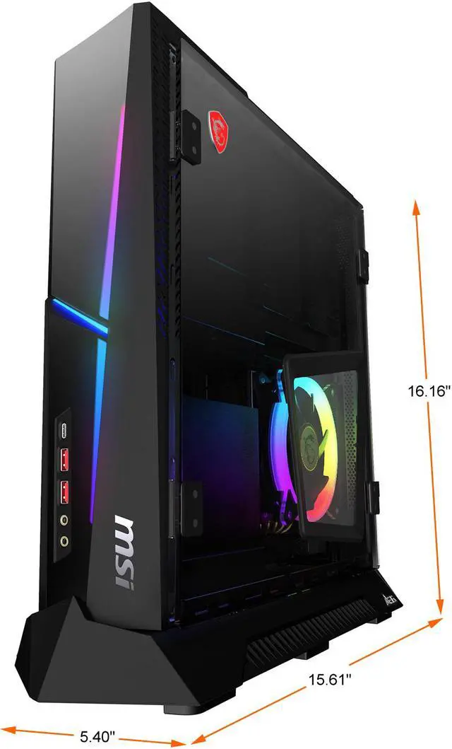 Alt view image 6 of 9 - MSI Gaming Desktop MEG Trident X 11TE-1871US Intel Core i7-11700K 16GB DDR4 1TB PCIe SSD GeForce RTX 3080 Windows 10 Home 64-bit