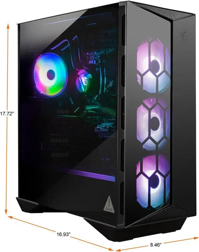 Alt view image 2 of 5 - MSI Gaming Desktop Aegis RS 10DS-217US Intel Core i7-10700K 16GB DDR4 1TB HDD 1TB SSD AMD Radeon RX 6700 XT Windows 10 Home 64-bit