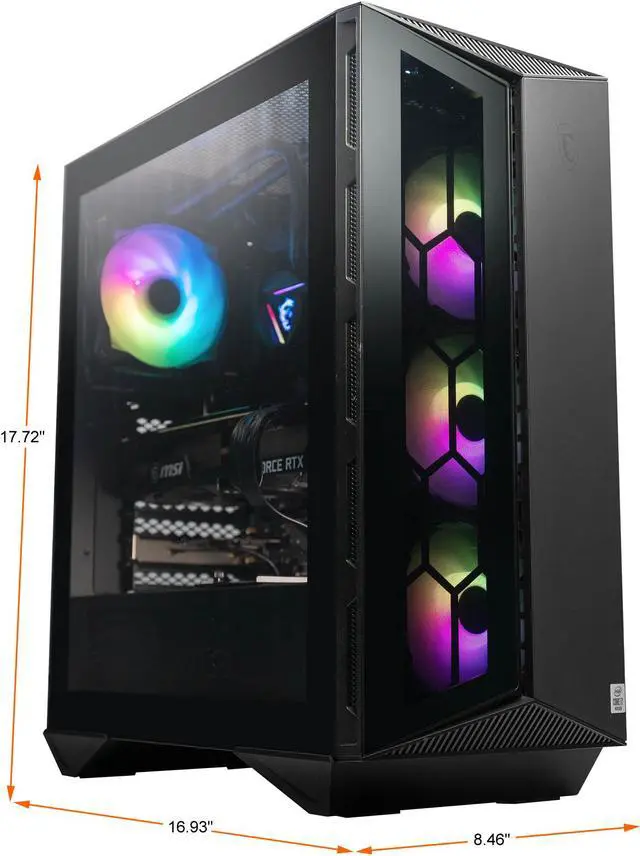 Alt view image 3 of 10 - MSI Gaming Desktop Aegis RS 11TG-222US Intel Core i7-11700K 16GB DDR4 1TB HDD 1TB PCIe SSD GeForce RTX 3060 Ti Windows 10 Home 64-bit