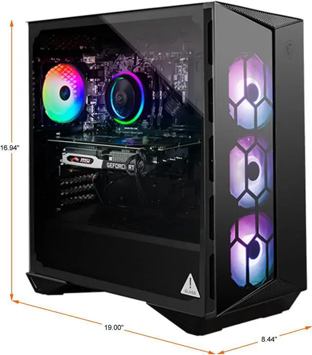 Alt view image 2 of 2 - MSI Gaming Desktop Aegis R 10SD-053US Intel Core i7-10700F 16GB DDR4 1TB SSD GeForce RTX 2070 SUPER Windows 10 Home 64-bit