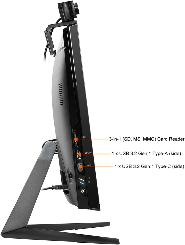 Alt view image 6 of 12 - MSI All-in-One Computer PRO 22XT 10M-460US Intel Core i5-10400 8GB DDR4 256 GB M.2 NVMe SSD 21.5" Touchscreen Windows 11 Pro 64-bit
