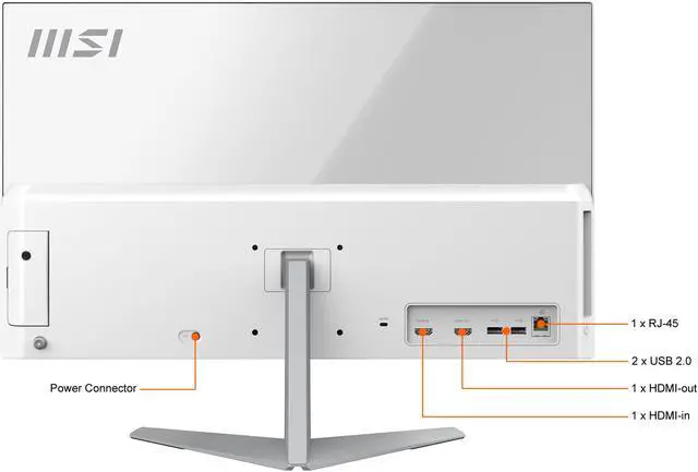 Alt view image 12 of 12 - MSI All-in-One Computer Modern AM242 11M-892US Intel Core i3-1115G4 8GB DDR4 256 GB M.2 NVMe SSD 23.8" Windows 11 Home 64-bit