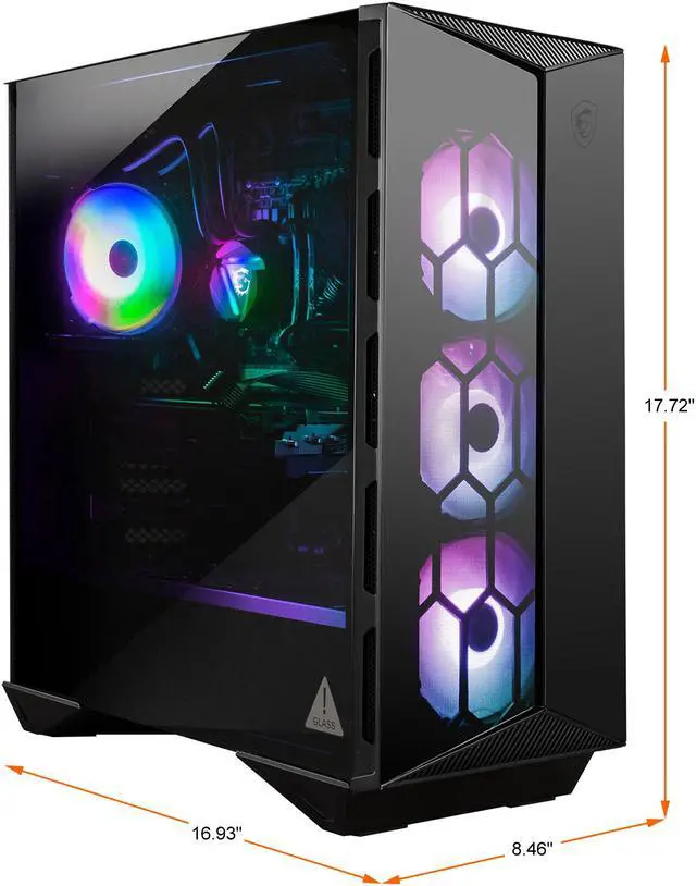 Alt view image 2 of 9 - MSI Gaming Desktop Aegis RS 12TG-261US Intel Core i7-12700KF 16GB DDR5 1 TB M.2 NVMe SSD GeForce RTX 3060 Ti Windows 11 Home 64-bit