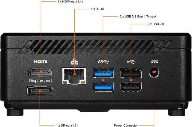 Alt view image 12 of 13 - MSI Desktop Computer Cubi 5 10M-441US Intel Core i3-10110U 8GB DDR4 256 GB M.2 NVMe SSD Intel UHD Graphics Windows 11 Home 64-bit