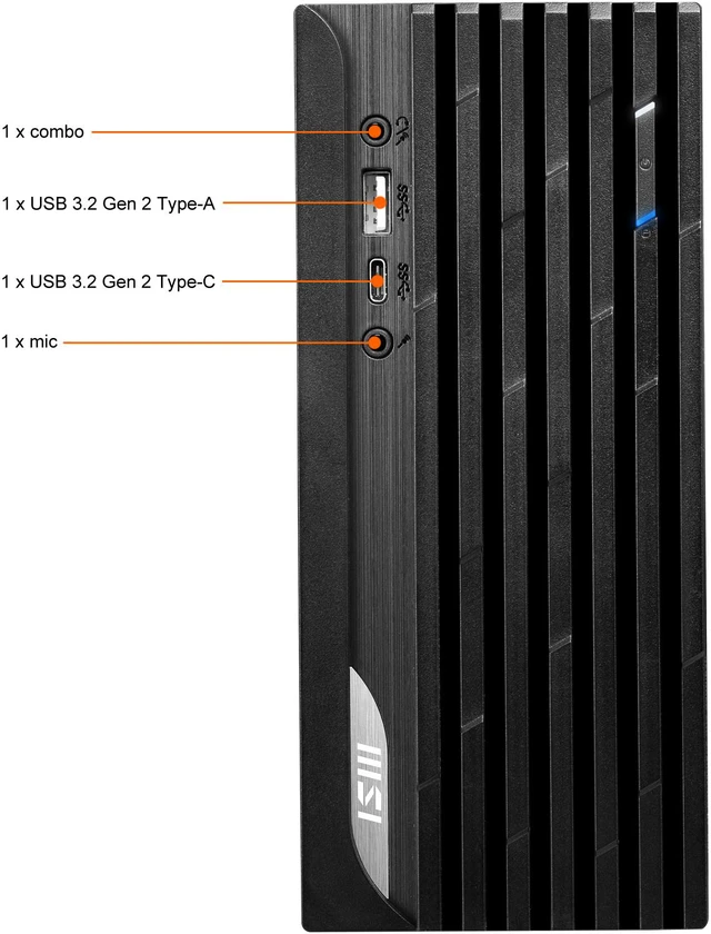 Alt view image 3 of 16 - MSI Desktop Computer PRO DP20Z 5M-034US Ryzen 3 5000 Series 5300G (4.00GHz) 8GB DDR4 250 GB M.2 NVMe SSD AMD Radeon Graphics Windows 10 Pro 64-bit (3 Year Warranty)