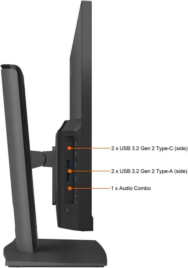 Alt view image 8 of 18 - MSI All-in-One Computer Modern AM242P 11M-1069US Intel Core i3-1115G4 8GB DDR4 256 GB M.2 NVMe SSD 23.8'' Windows 11 Home 64-bit