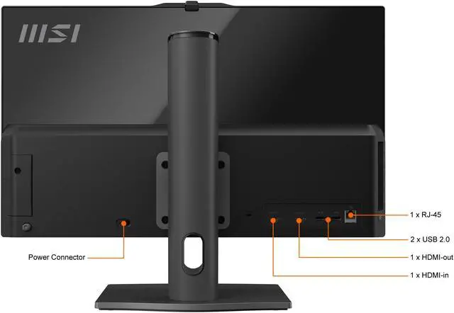 Alt view image 12 of 18 - MSI All-in-One Computer Modern AM242P 11M-1069US Intel Core i3-1115G4 8GB DDR4 256 GB M.2 NVMe SSD 23.8'' Windows 11 Home 64-bit