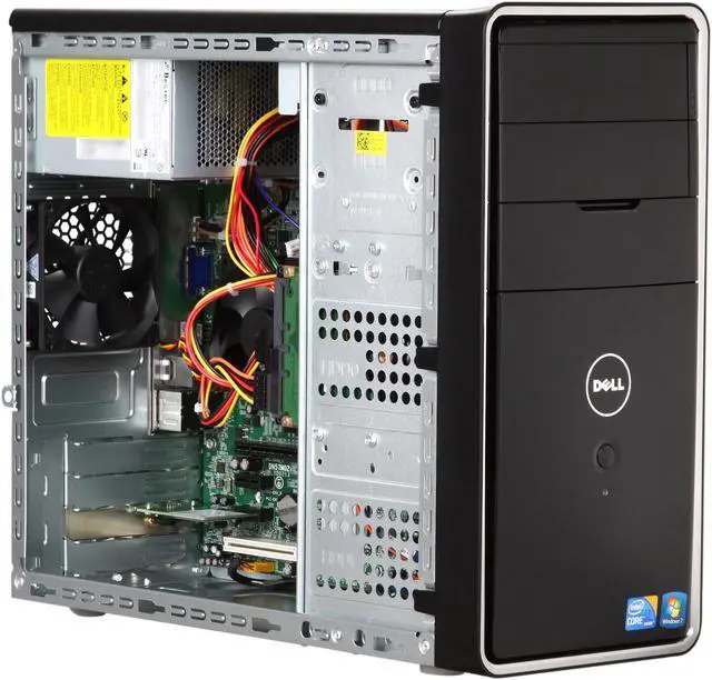 Alt view image 7 of 9 - DELL Desktop PC Inspiron 580 (i580-6654NBC) Intel Core i3-550 6GB DDR3 750GB HDD Intel HD Graphics Windows 7 Home Premium 64-bit