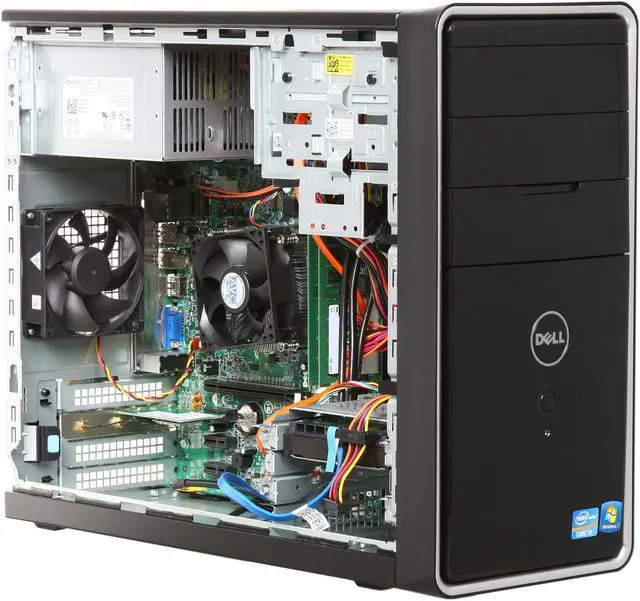 Alt view image 7 of 9 - DELL Desktop PC Inspiron 620 (i620-229NBK) Intel Core i3-2100 4GB DDR3 1TB HDD Intel HD Graphics 2000 Windows 7 Home Premium 64-bit