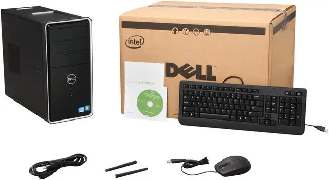 Alt view image 9 of 9 - DELL Desktop PC Inspiron 620 (i620-229NBK) Intel Core i3-2100 4GB DDR3 1TB HDD Intel HD Graphics 2000 Windows 7 Home Premium 64-bit