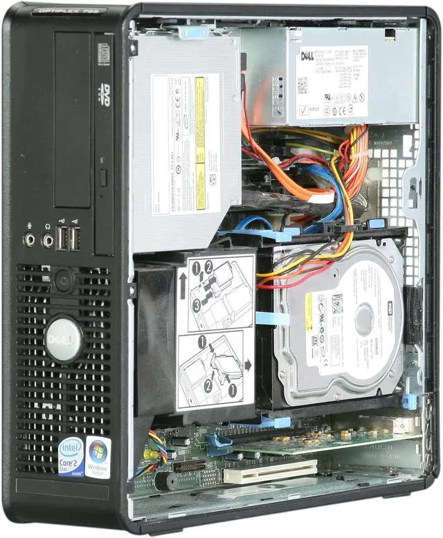 Alt view image 7 of 10 - DELL Desktop PC OptiPlex 755s Intel Core 2 Duo E6550 2GB DDR2 80GB HDD Intel GMA 3000 Windows XP Professional