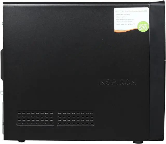 Alt view image 4 of 13 - DELL Desktop PC Inspiron 570 MT (i570-6690BK) AMD Athlon II X2 250 6GB DDR3 1TB HDD ATI Radeon HD 4200 Windows 7 Home Premium 64-Bit