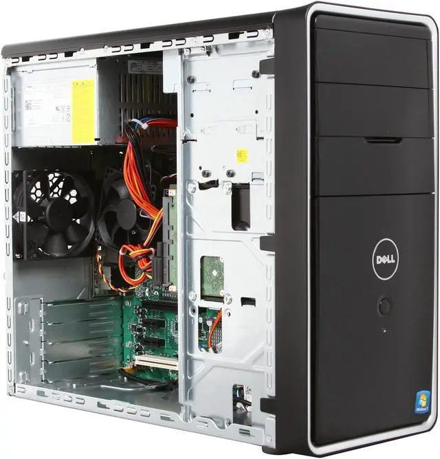 Alt view image 7 of 13 - DELL Desktop PC Inspiron 570 MT (i570-6690BK) AMD Athlon II X2 250 6GB DDR3 1TB HDD ATI Radeon HD 4200 Windows 7 Home Premium 64-Bit
