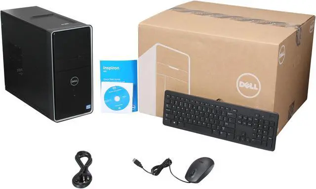 Alt view image 9 of 9 - DELL Desktop PC Inspiron 660 (i660-3050BK) Intel Core i3-3240 8GB DDR3 1TB HDD Intel HD Graphics 2500 Windows 8