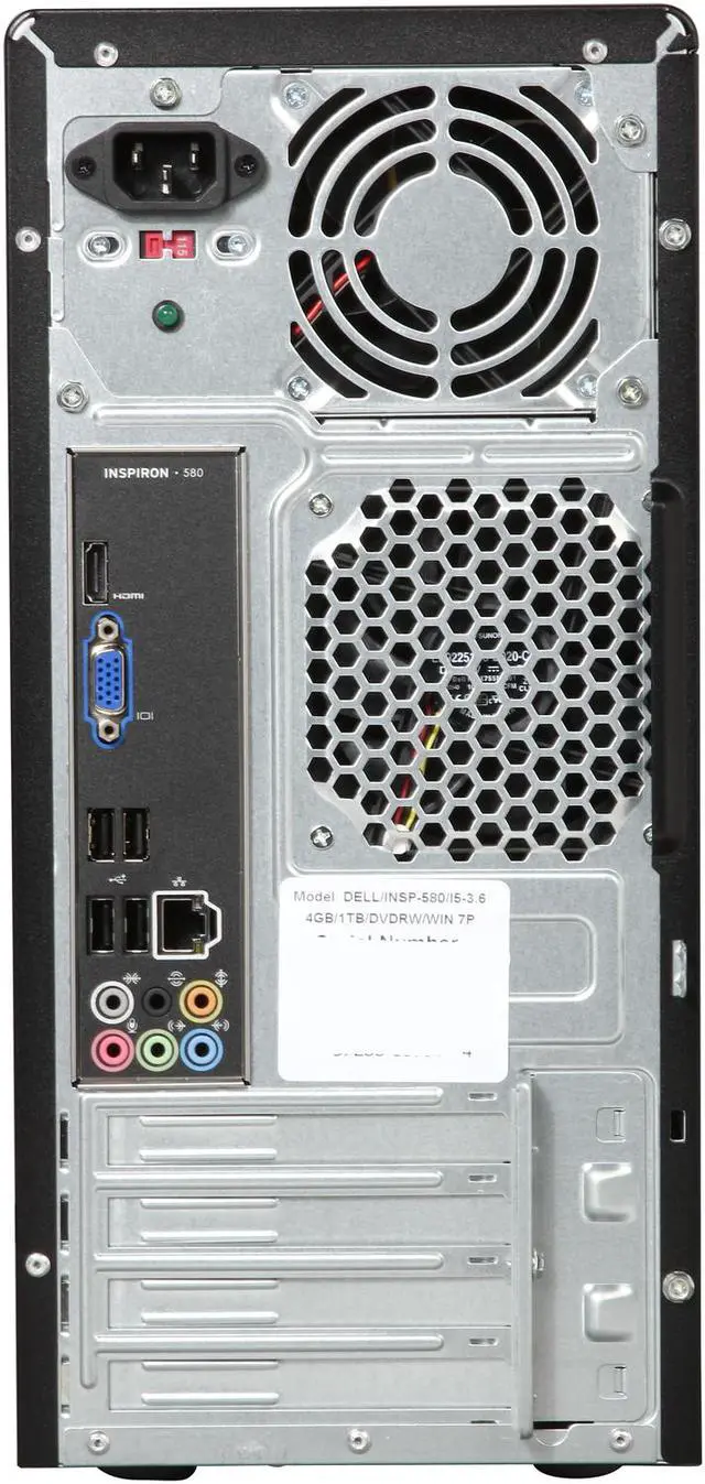 Alt view image 8 of 8 - DELL Desktop PC Inspiron 580 Intel Core i5-680 4GB DDR3 1TB HDD Windows 7 Professional 64-Bit