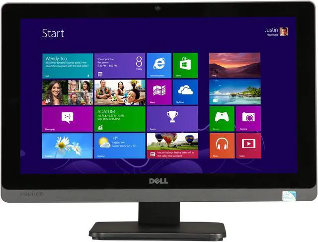 Alt view image 2 of 7 - DELL All-In-One PC Inspiron One 2020 (io2020T-4667BK) Intel Pentium G2030T 4GB DDR3 500GB HDD 20.0" Touchscreen Windows 8
