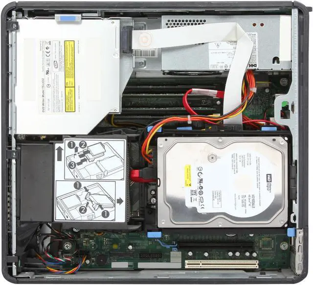 Alt view image 6 of 9 - Dell Optiplex GX620 [Microsoft Authorized Recertified] Small Form Factor Desktop PC with Intel Pentium D 3.0Ghz, 2GB RAM, 160GB HDD, DVDRW, Windows 10 Home 64-Bit