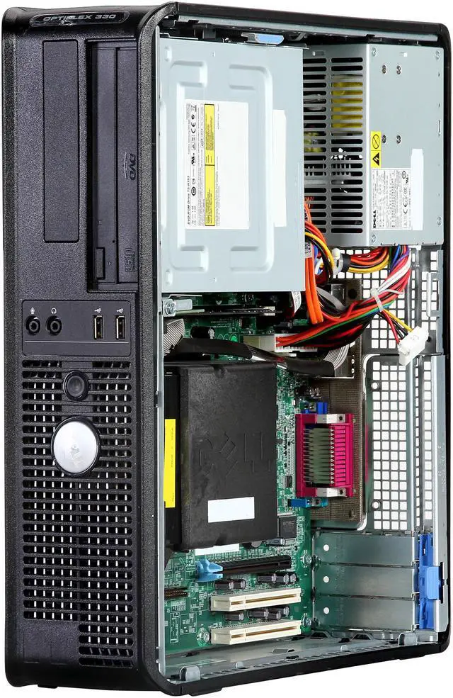 Alt view image 7 of 10 - Dell Optiplex 330 [Microsoft Authorized Recertified] Small Form Factor Desktop PC with Intel Core 2 Duo 2.2 GHz, 2 GB RAM, 160 GB HDD, DVDROM, Windows 10 Home 64-Bit