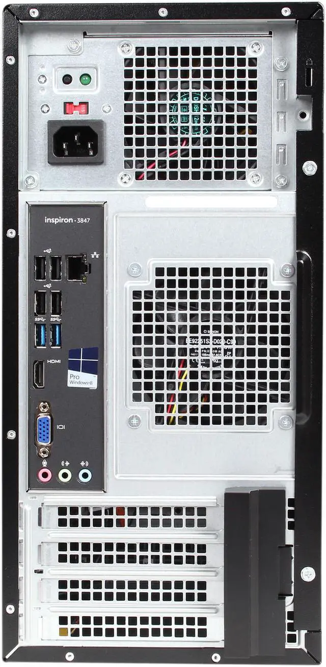 Alt view image 8 of 9 - DELL Desktop PC i3847-4923BK Intel Core i3-4150 8GB DDR3 1TB HDD Intel HD Graphics 4400 Windows 7 Professional 64-Bit