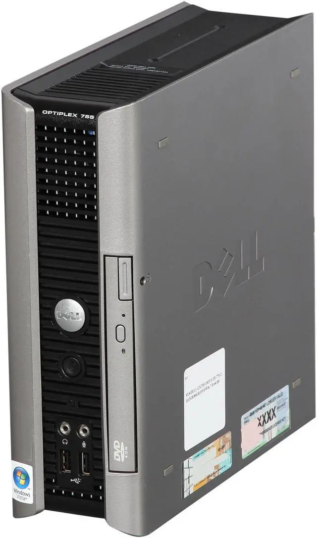 Alt view image 3 of 10 - DELL OptiPlex 755 Ultra Small Form Factor Desktop PC with Intel Core 2 Duo E6550 (2.33GHz), 2GB Memory, 80GB HDD, DVDROM, Windows 7 Home Premium 32-Bit