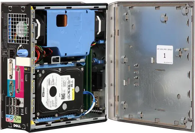 Alt view image 5 of 10 - DELL OptiPlex 755 Ultra Small Form Factor Desktop PC with Intel Core 2 Duo E6550 (2.33GHz), 2GB Memory, 80GB HDD, DVDROM, Windows 7 Home Premium 32-Bit