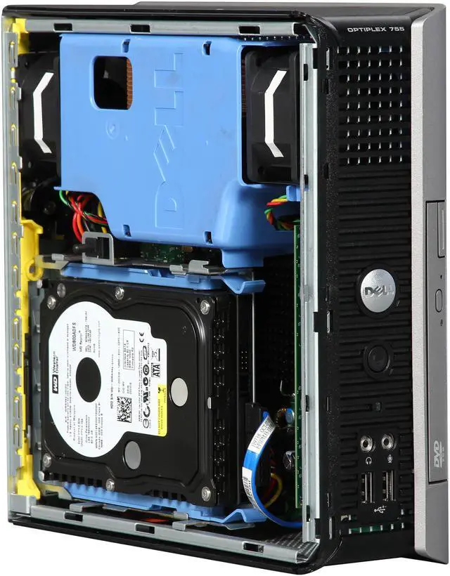 Alt view image 7 of 10 - DELL OptiPlex 755 Ultra Small Form Factor Desktop PC with Intel Core 2 Duo E6550 (2.33GHz), 2GB Memory, 80GB HDD, DVDROM, Windows 7 Home Premium 32-Bit