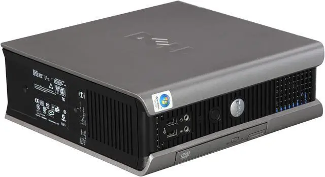 Alt view image 8 of 10 - DELL OptiPlex 755 Ultra Small Form Factor Desktop PC with Intel Core 2 Duo E6550 (2.33GHz), 2GB Memory, 80GB HDD, DVDROM, Windows 7 Home Premium 32-Bit
