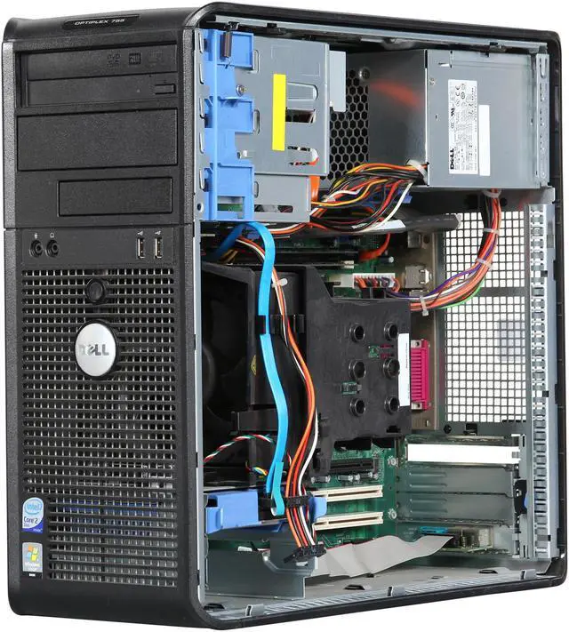 Alt view image 7 of 9 - Dell OptiPlex 755 [Microsoft Authorized Recertified] Tower Desktop PC with Intel Core 2 Duo E8500 (3.16GHz), 4GB Memory, 160GB HDD, DVDRW, Windows 7 Pro 64Bit