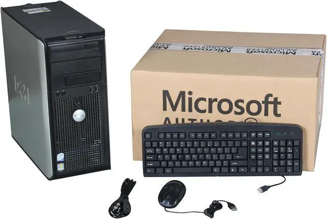 Alt view image 9 of 9 - Dell OptiPlex 755 [Microsoft Authorized Recertified] Tower Desktop PC with Intel Core 2 Duo E8500 (3.16GHz), 4GB Memory, 160GB HDD, DVDRW, Windows 7 Pro 64Bit