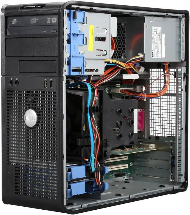 Alt view image 7 of 9 - DELL OptiPlex 755 Mid Tower Desktop PC with Intel Core 2 Quad 2.4GHz, 4GB RAM, 750GB HDD, DVDRW, Windows 7 Professional 64-Bit