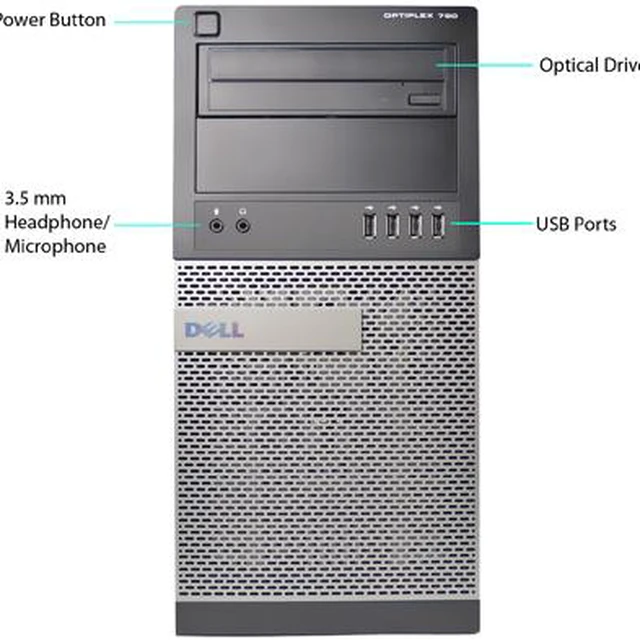 Alt view image 2 of 3 - DELL Desktop PC 790 3.10GHz 8GB DDR3 250GB HDD Intel HD Graphics Windows 10 Pro 64-Bit