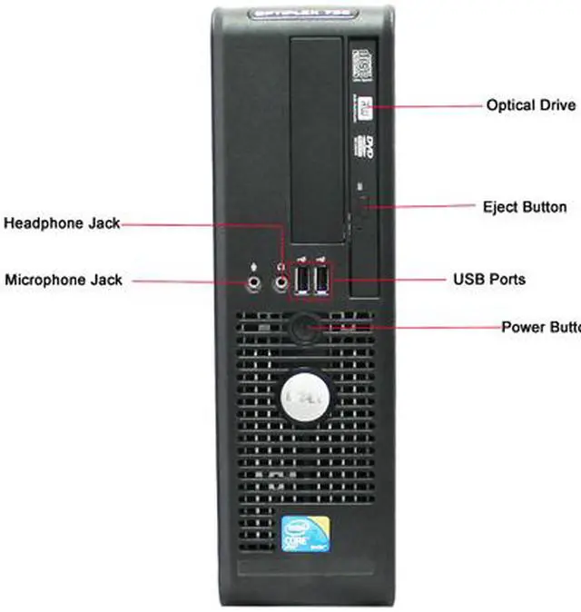 Alt view image 3 of 4 - DELL Desktop Computer 780 Intel Core 2 Duo E8400 8GB DDR3 1TB HDD Intel GMA 4500 Windows 7 Professional 64-bit