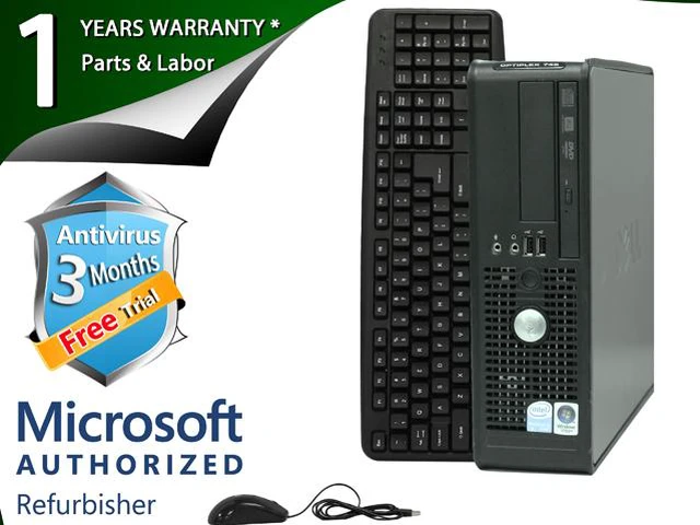Refurbished: DELL Desktop Computer 745 Intel Core 2 Duo E6300 4GB DDR2 ...